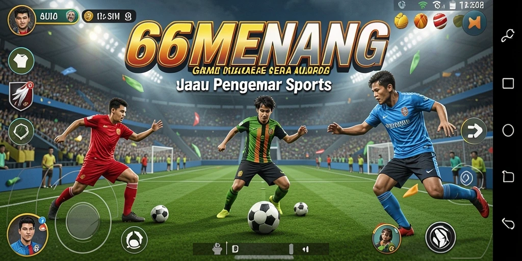 Screenshot menampilkan pertarungan seru di lapangan olahraga.