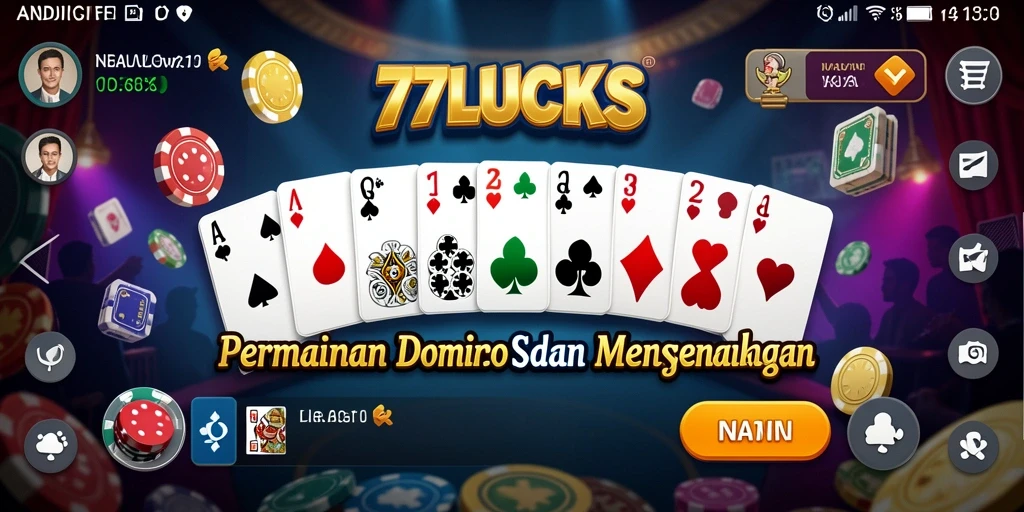 Screenshot gameplay menarik dari 77LUCKS yang menampilkan aksi Domino.