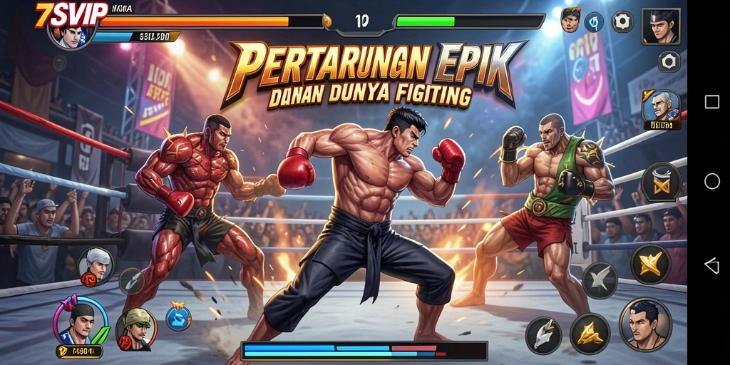 Gameplay Fighting mendebarkan di 7SVIP dengan pertarungan seru.