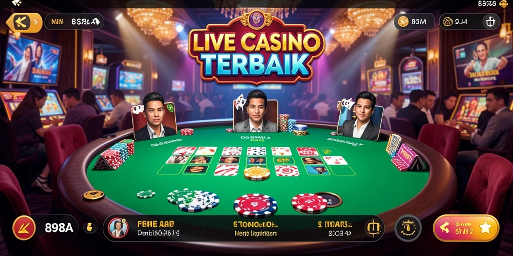 Tampilan gameplay Live Casino di aplikasi 898A yang mengasyikkan.