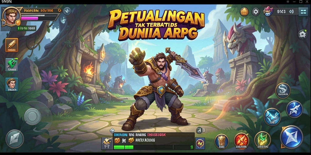Tampilan gameplay 9N9N yang menakjubkan dan mendebarkan.
