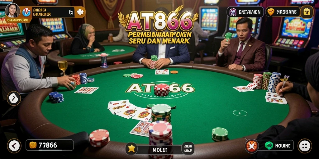 Screenshot utama AT866 menampilkan gameplay seru Poker.