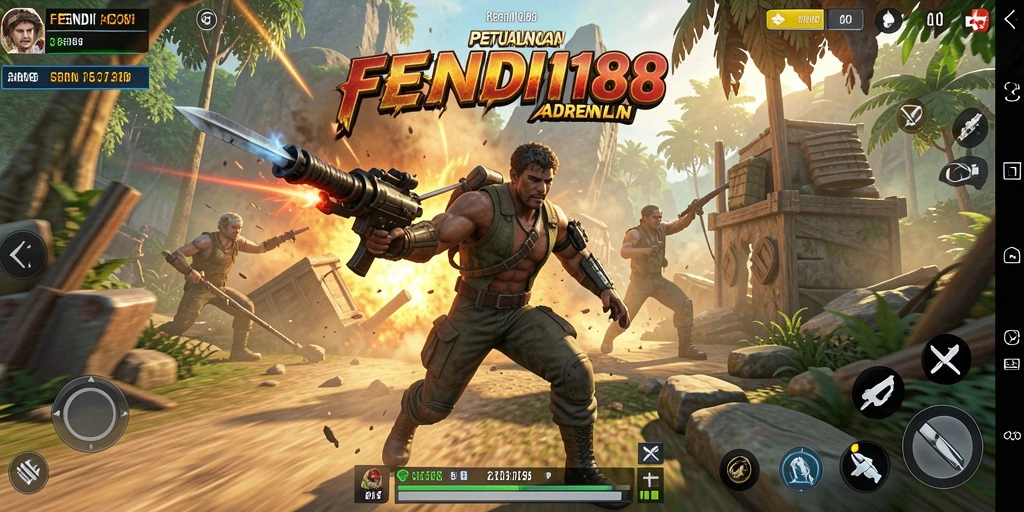 Tampilan aksi seru dalam gameplay FENDI188.
