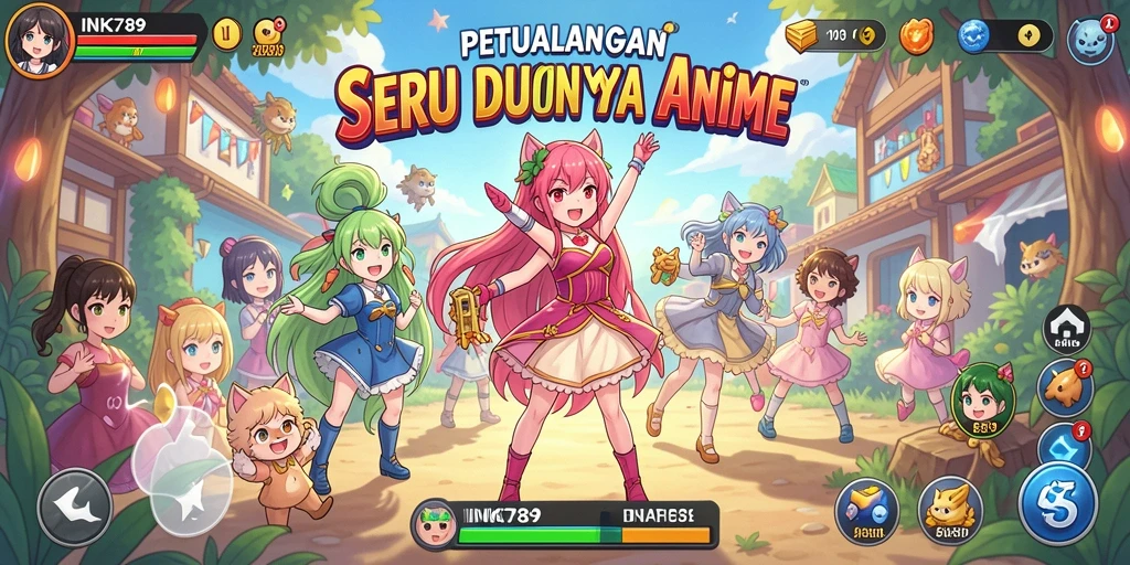 Tampilan menarik dari gameplay Anime di INK789.