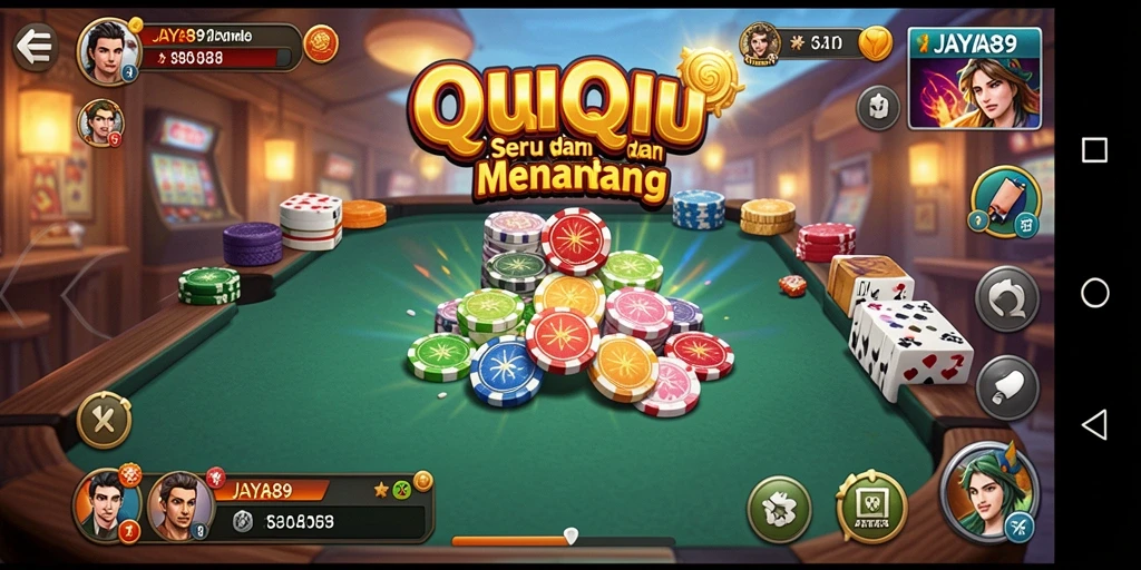 Tampilan gameplay seru QiuQiu di JAYA89.