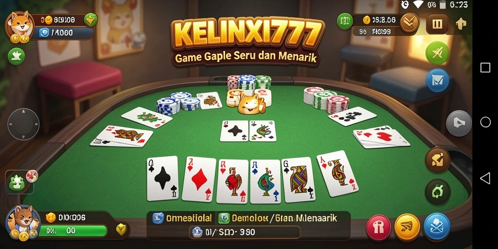 Screenshot KELINCI777 menampilkan gameplay Gaple yang seru dan menarik.