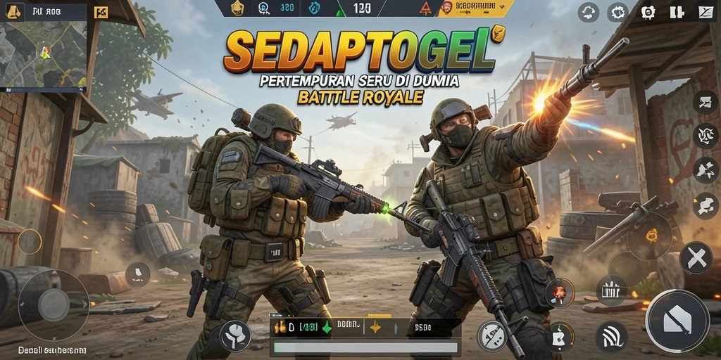 Tangkapan layar SEDAPTOGEL menunjukkan aksi pertempuran seru di arena Battle Royale.