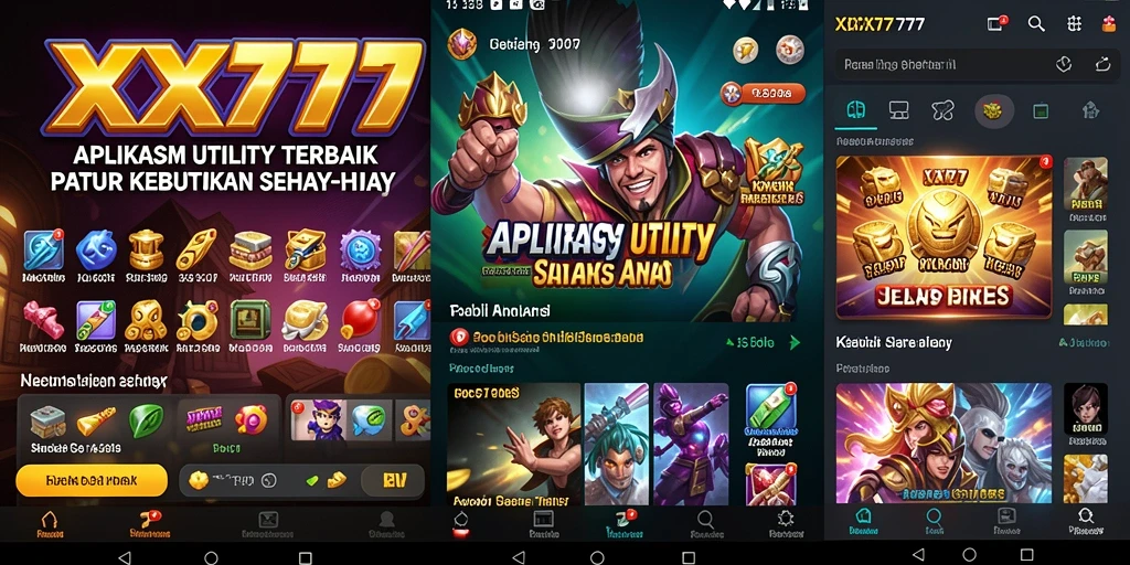 Tampilan antarmuka pengguna XXX777 yang menjelaskan fitur Utility.